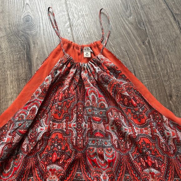 Lucky Brand Vibrant Orange Paisley Dress - Picture 2 of 8